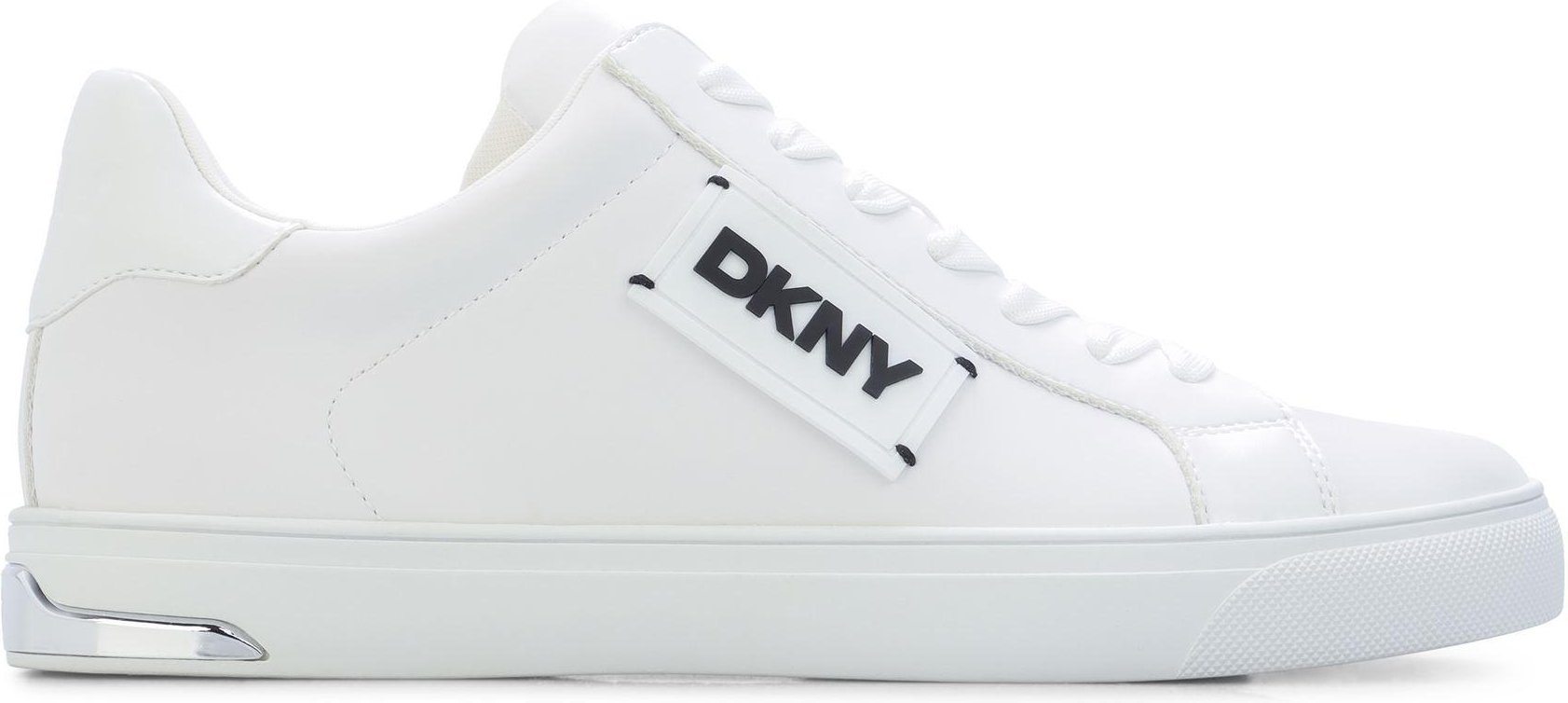 DKNY - "Aelix" Sneaker für Damen, Kunststoff, Zum Schnüren (Weiß)
