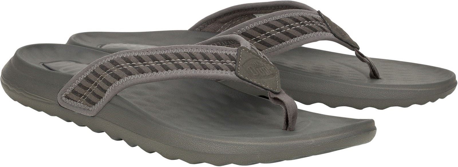 HEYDUDE Myers Flip Nu Prep Baumwollmischung Herren Schwarz/Granitgrau Flip-Flops