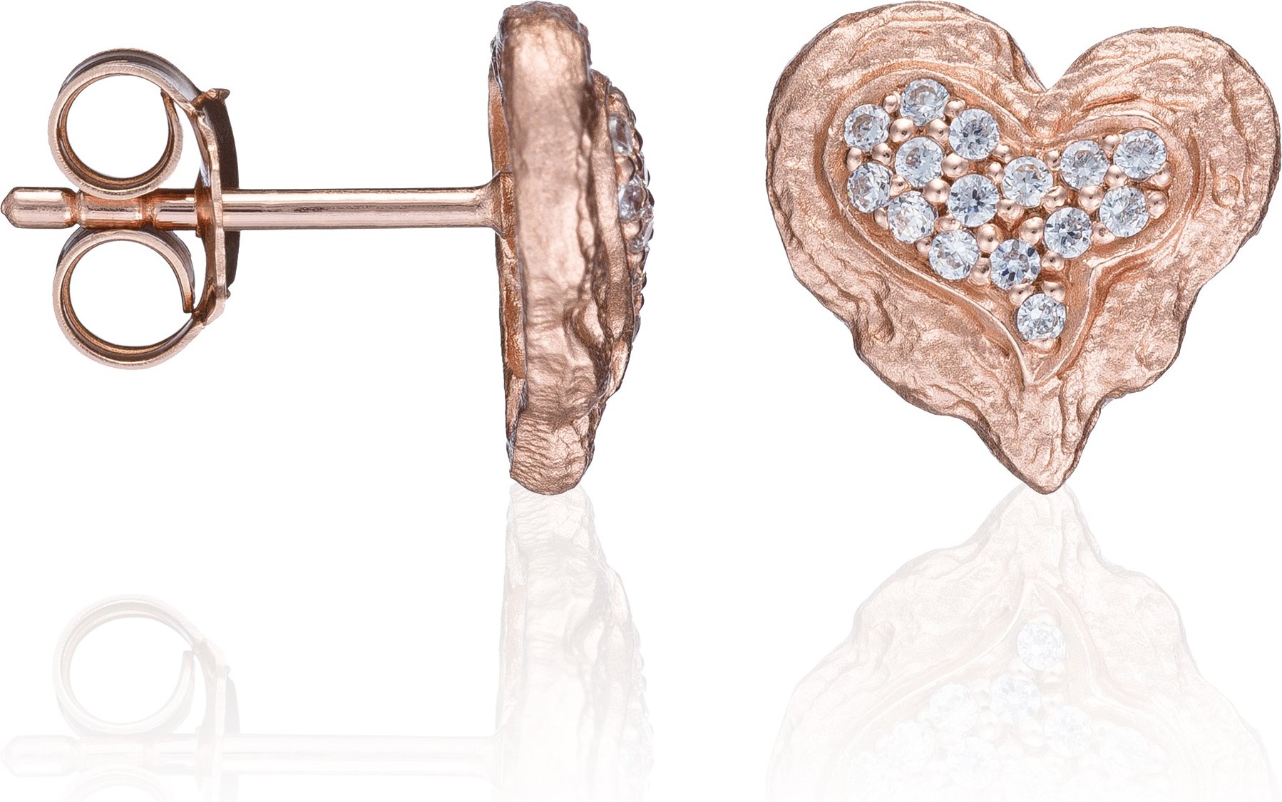 Orphelia 'Hazel' Ohrstecker aus 925er Sterlingsilber für Damen - Rosé ZO-7082/1