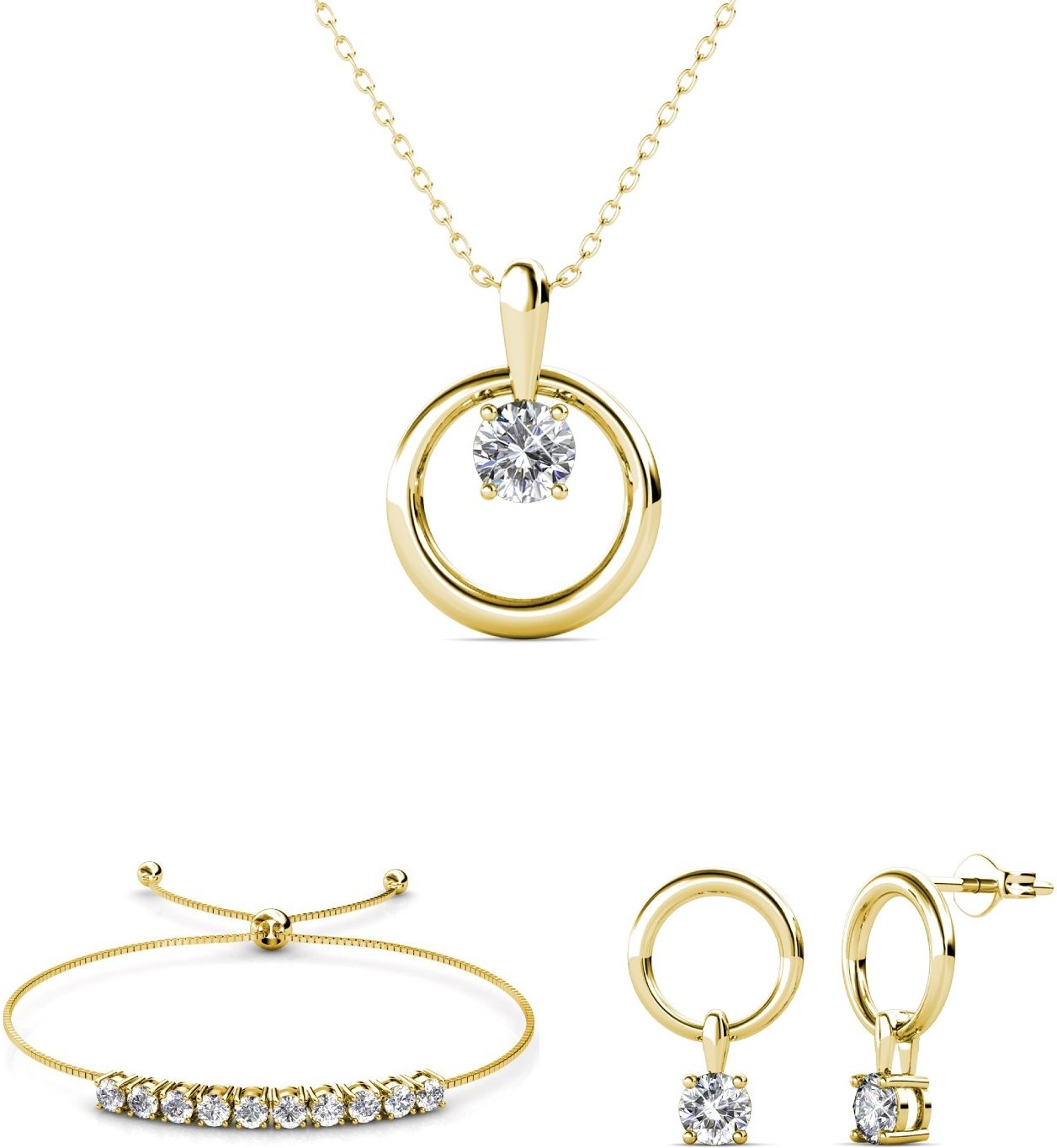 Mia Octavia Sets - Gold und Kristall