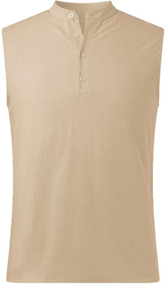 Thumbnail - Herren Tanktop mit Knopfdetails in Übergrößen