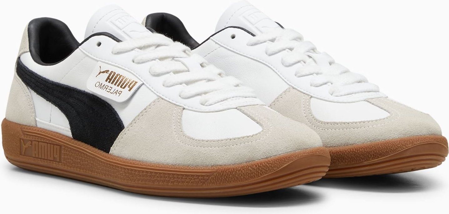 Thumbnail - Puma Palermo Leder-Sneaker, Weiß/Schwarz