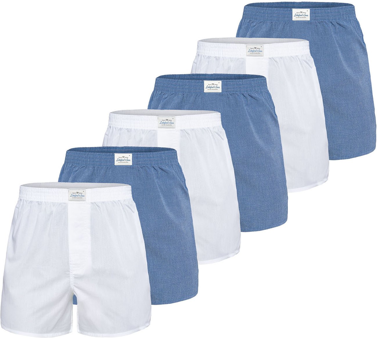 Thumbnail - Lakeford & Sons Herren Boxer American Boxershorts Herren 6-Pack in klassischen DesignsBoxershorts, Unterhose, Boxerbrief...