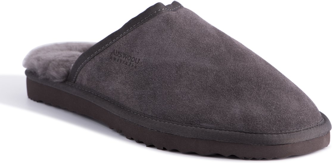 Aus Wooli "Manly" Australien Schafwolle Hausschuhe, Grau