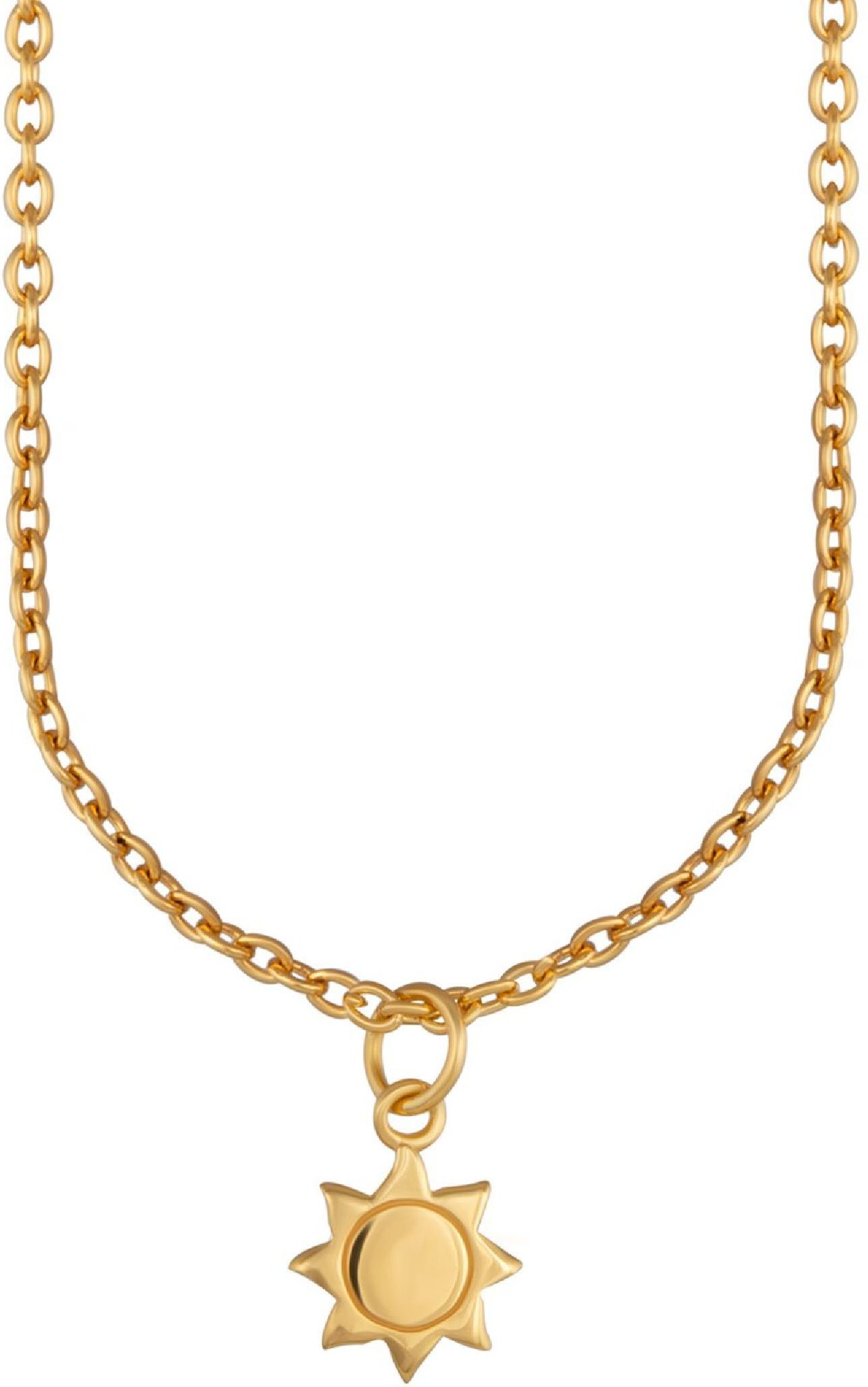 cai Anhänger mit Kette 925 Sterling Silber gelb vergoldet Sonne