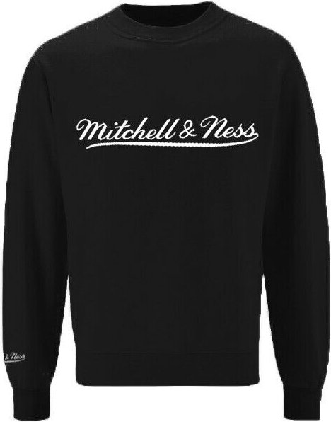 Mitchell Ness Skript -Logo -Männer schwarzer Pullover