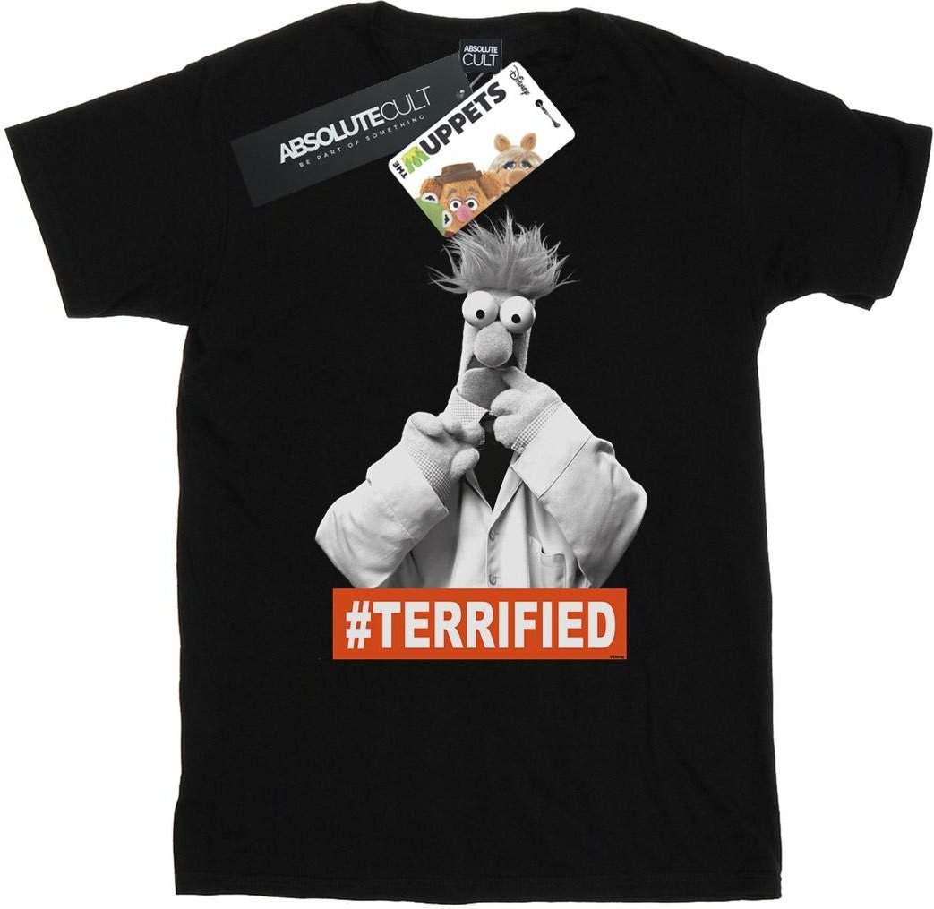 Disney - "The Muppets Beaker Terrified" T-Shirt für Herren (Schwarz)
