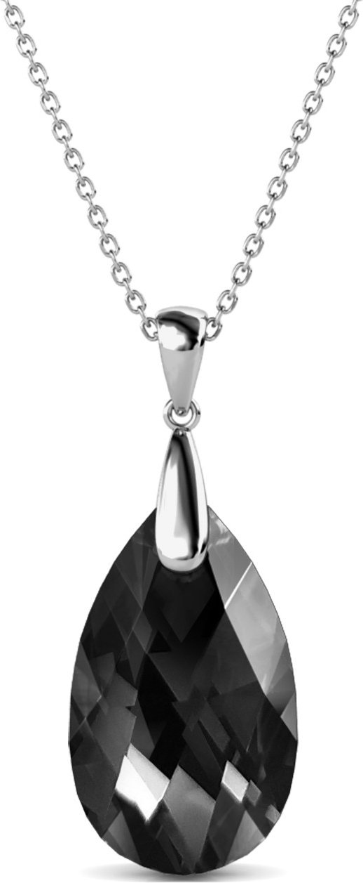 Regentropfen-Anhänger - Silber und Schwarz