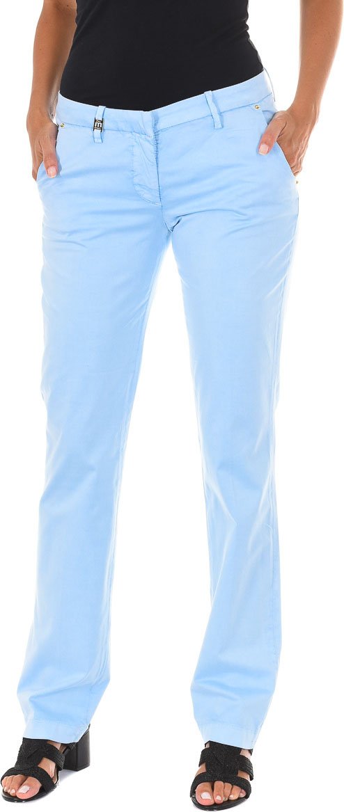 Lange Hose im chinesischen Stil mit geradem Saum 70DBF0028-R123 Frau