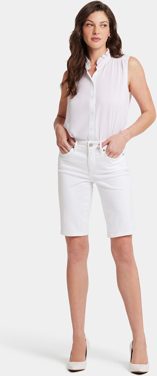 Briella Kurze weiße Jeans in optic white
