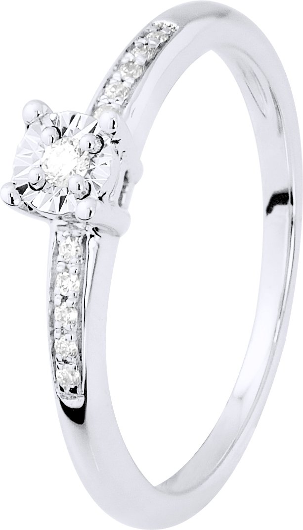 Diamant Solitaire unterstützt 0,070 Cts Illusion 1 Ct Weißgold mit vier Krallen gesetzt