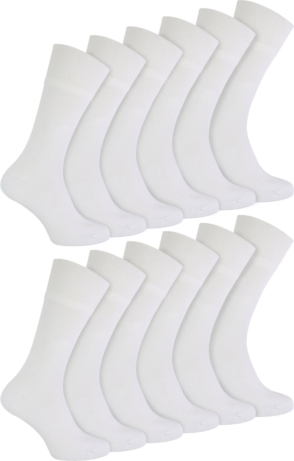 Thumbnail - IOMI - 12 Paar Multipack Herren Diabetiker Bambus Socken | Extra breite nahtlose Socken mit nicht elastischen sanften Gr...