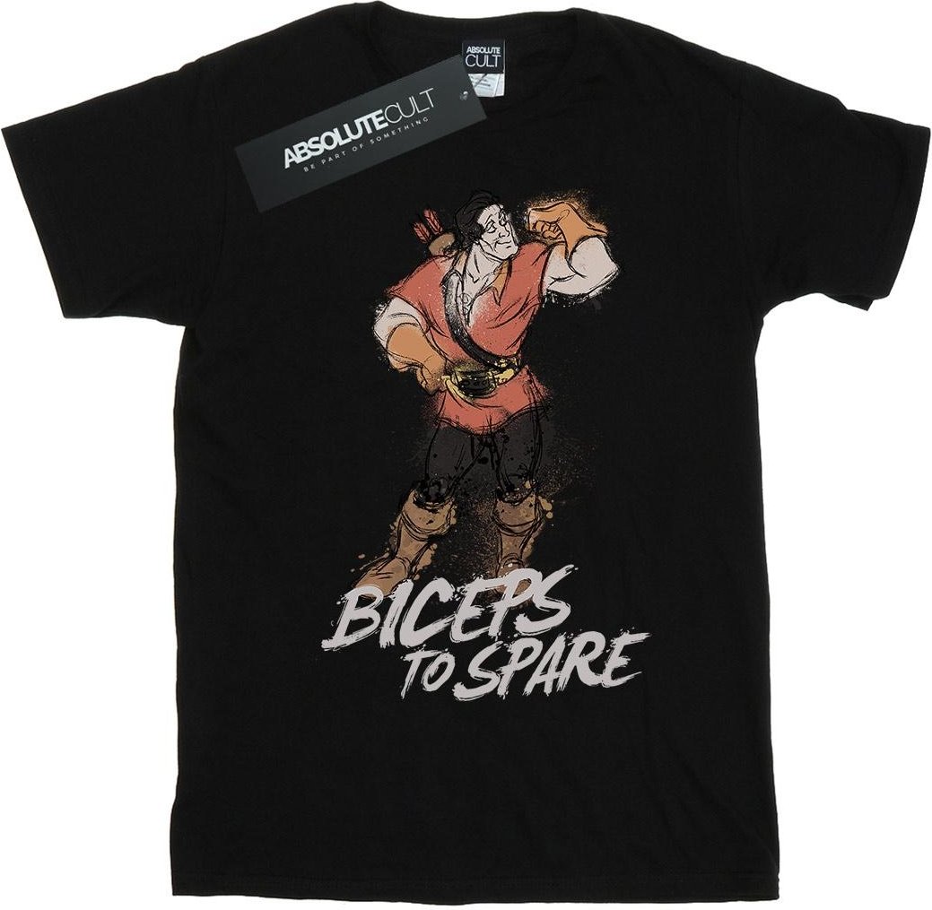 Disney Herren Schönheit und das Biest Gaston Bizeps zu ersetzen T-Shirt (schwarz)
