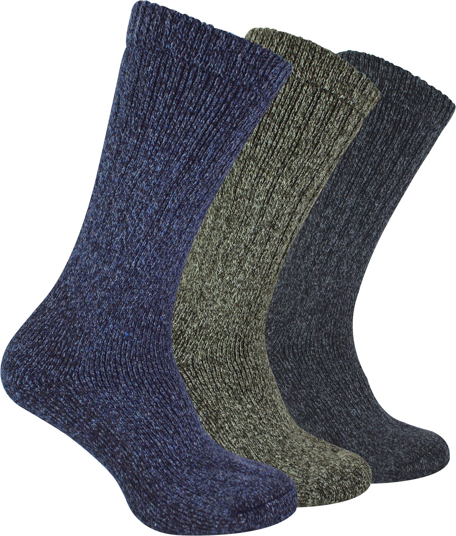 Thumbnail - Socken Snob - 3 Paar Herren dicke Merinowolle Boot Socken - Wanderung