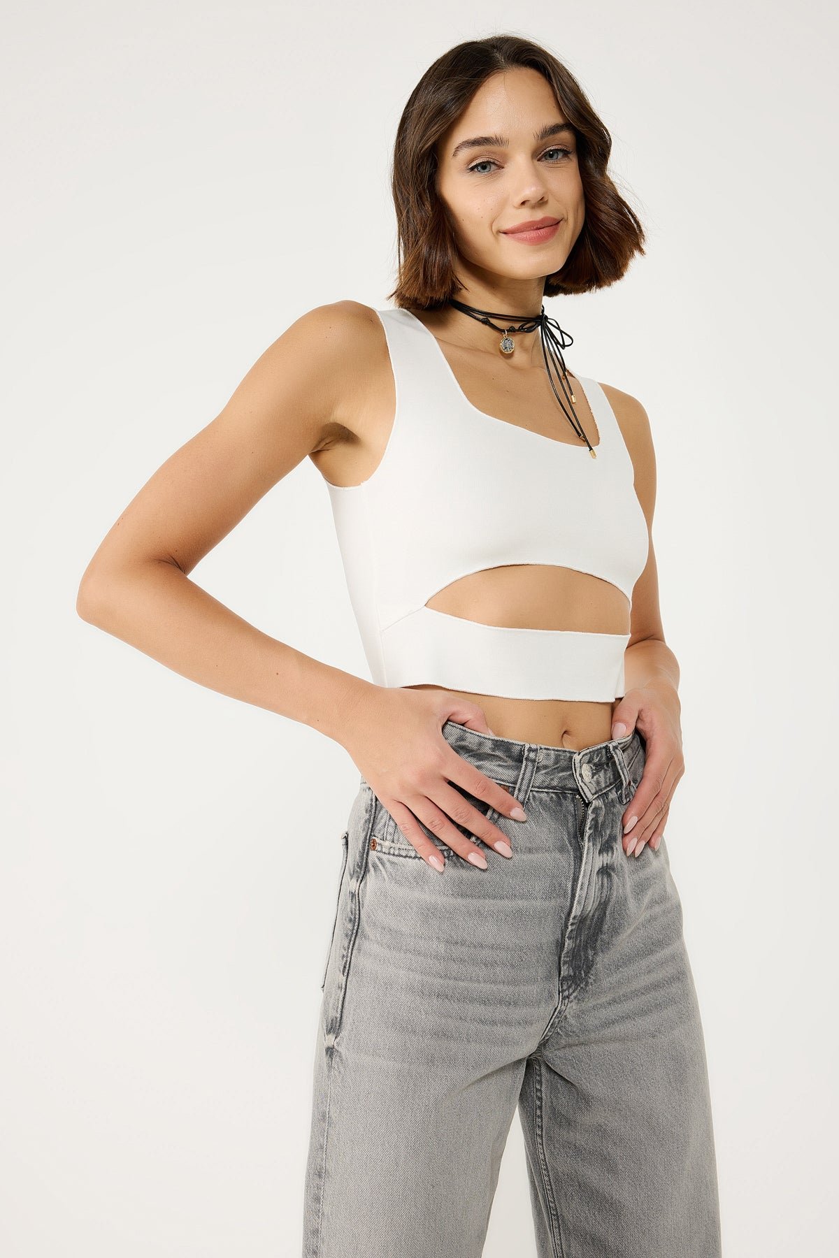 Thumbnail - Fenster Detail Stretch Mesh Basic Top
