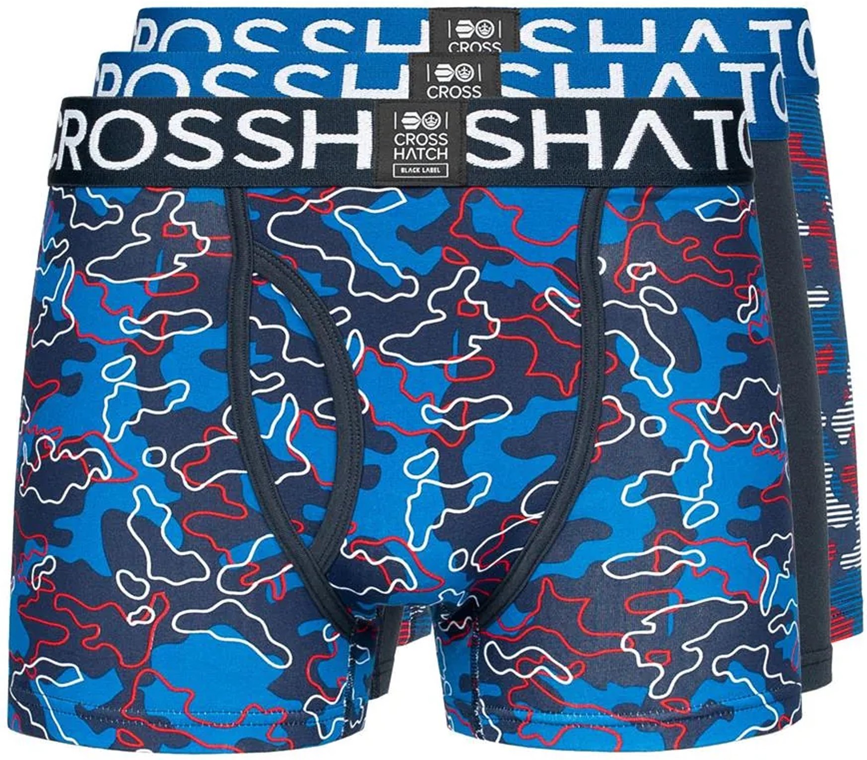 Crosshatch - "Linamo" Boxershorts für Herren, Offene Fliege (Blau)