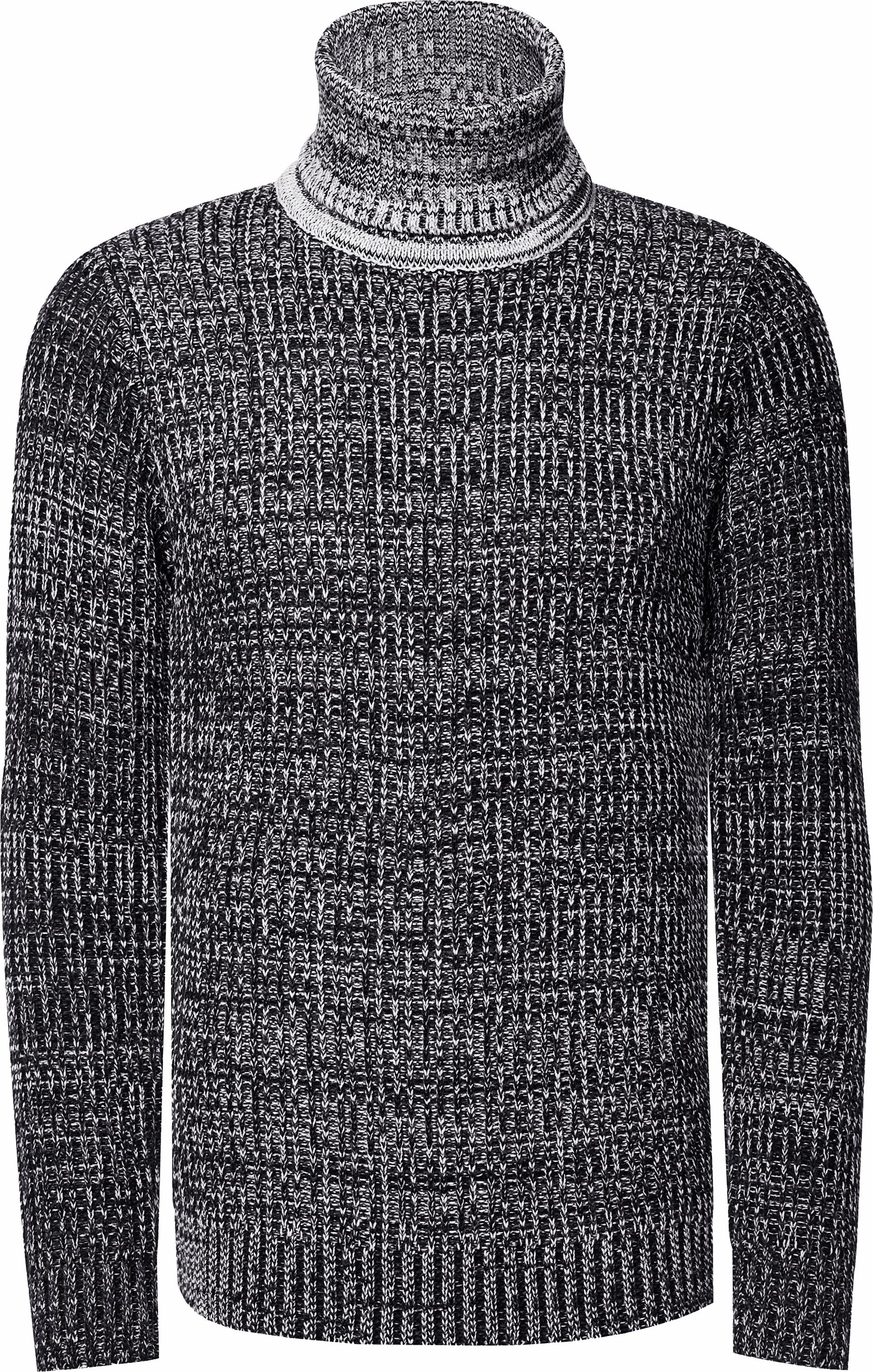 Thumbnail - Schwerer Grobstrick Rollkragen-Pullover