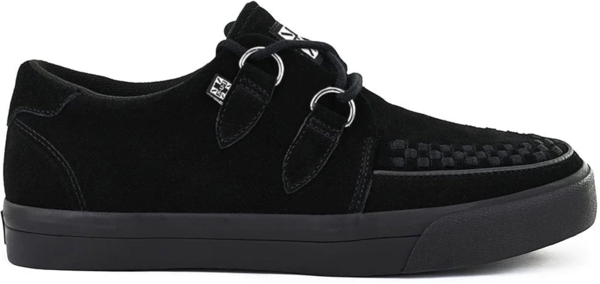 TUK Pointed Creeper Sneaker Schwarze Wildleder Plateau-Schuhe - A9178