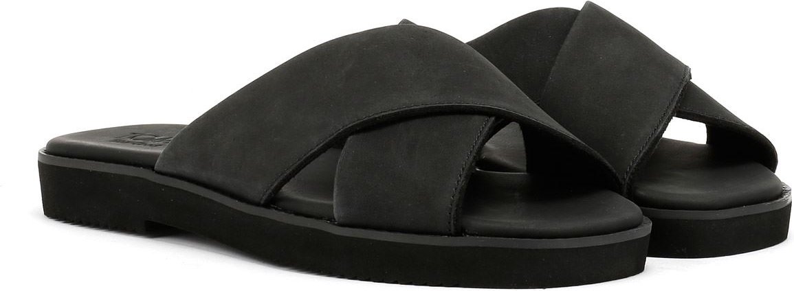 TOMS Mae Crossover Damen Sandalen Aus Schwarzem Leder