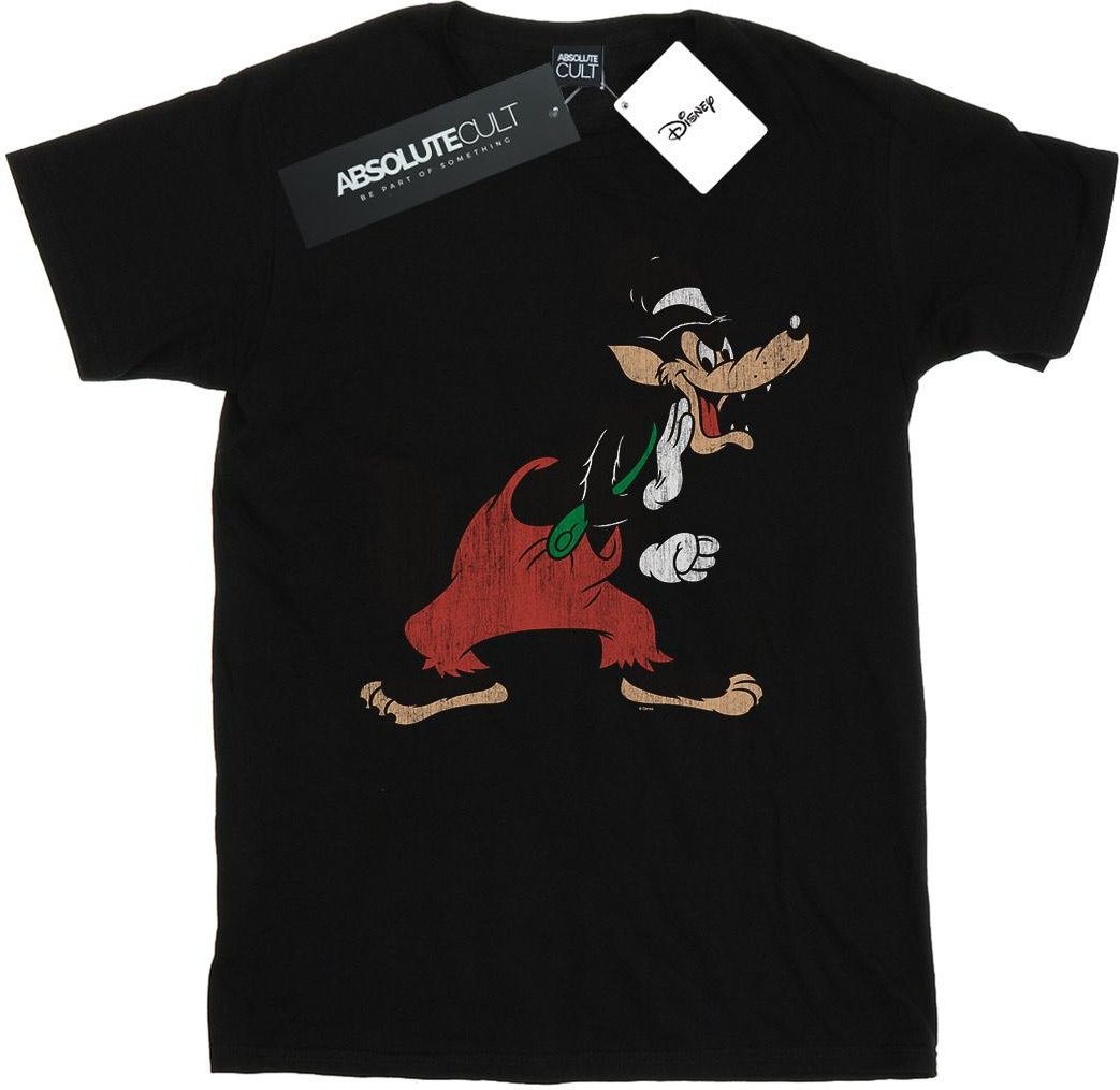 Disney - "Three Little Pigs Big Bad Wolf" T-Shirt für Mädchen (Schwarz)