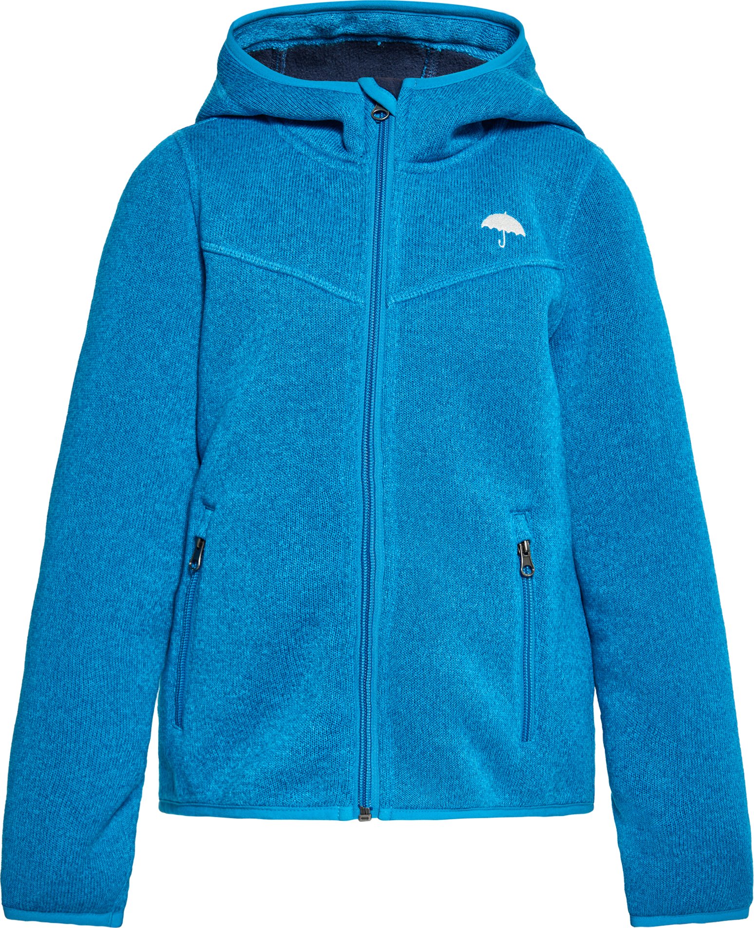 Schmuddelwedda Strickfleeceblouson Mädchen (Kids) Cyanblau Melange