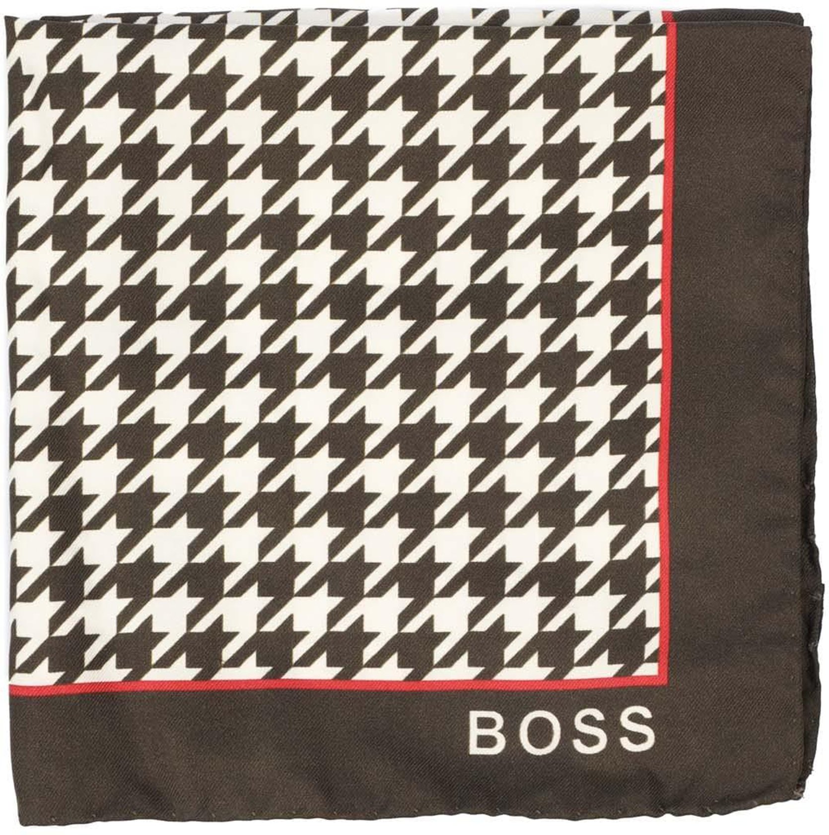 Boss - Einstecktuch, Logo, Seide (Grün)