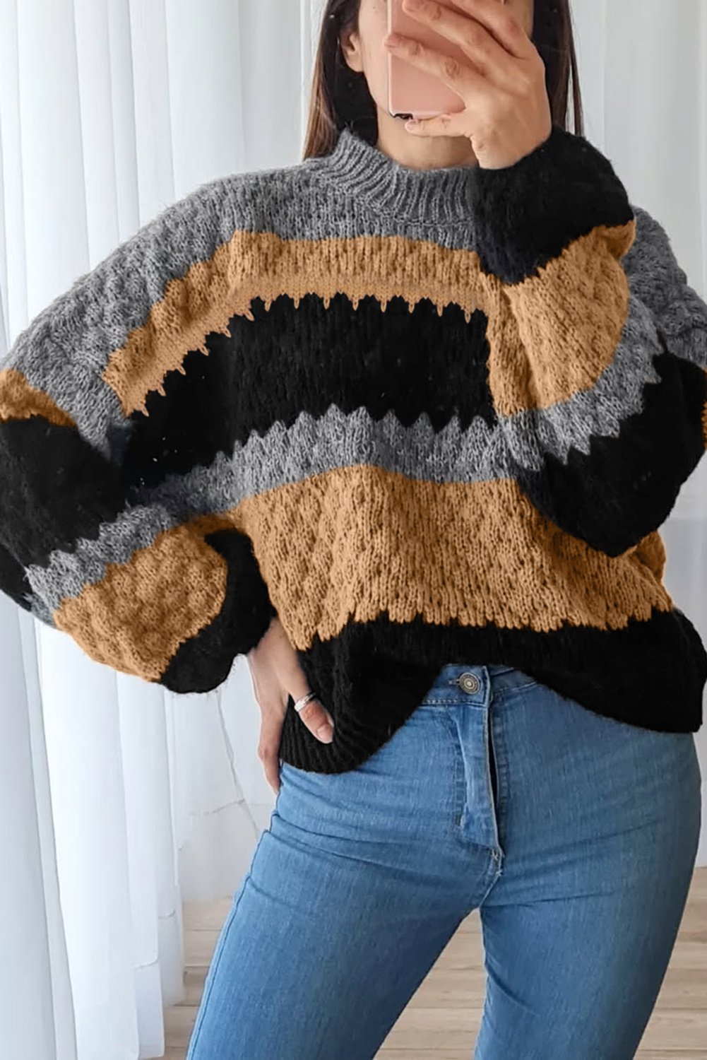 Gestreifter Pullover Strickpullover