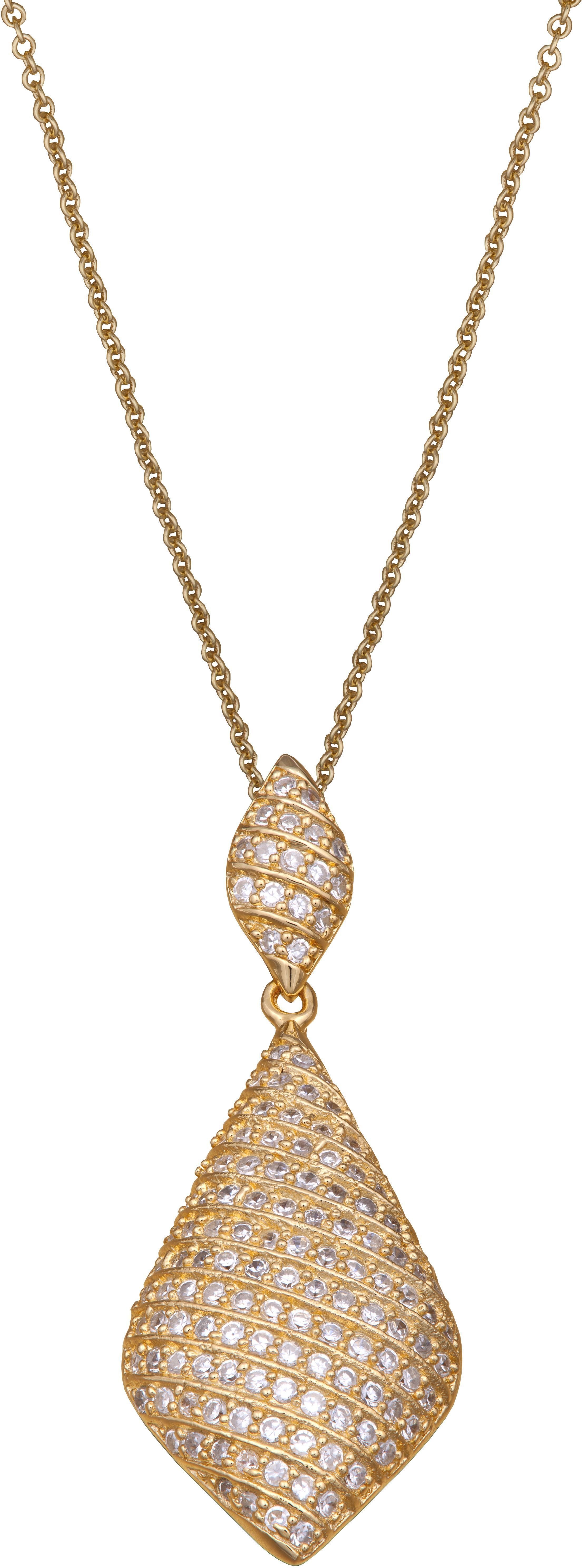 Orphelia Damen-Kette aus 925er Sterlingsilber mit Anhänger – Gold ZH-4517-GOLD