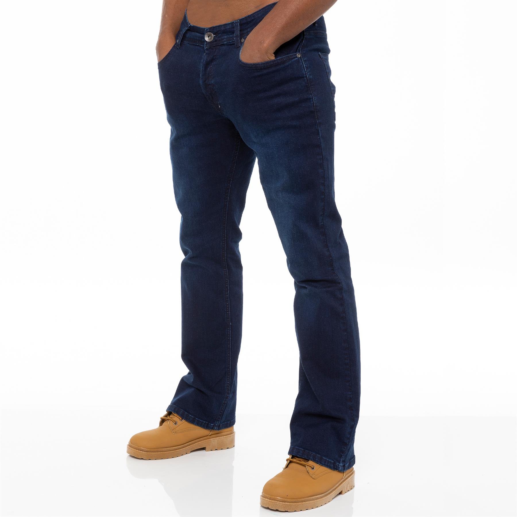Enzo Herren Bootcut Stretch Denim Jeans