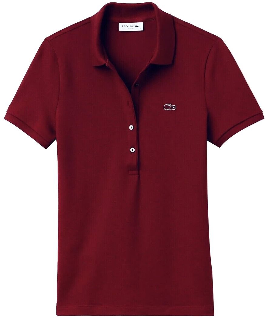 Lacoste Logo Womens Red Polo Shirt