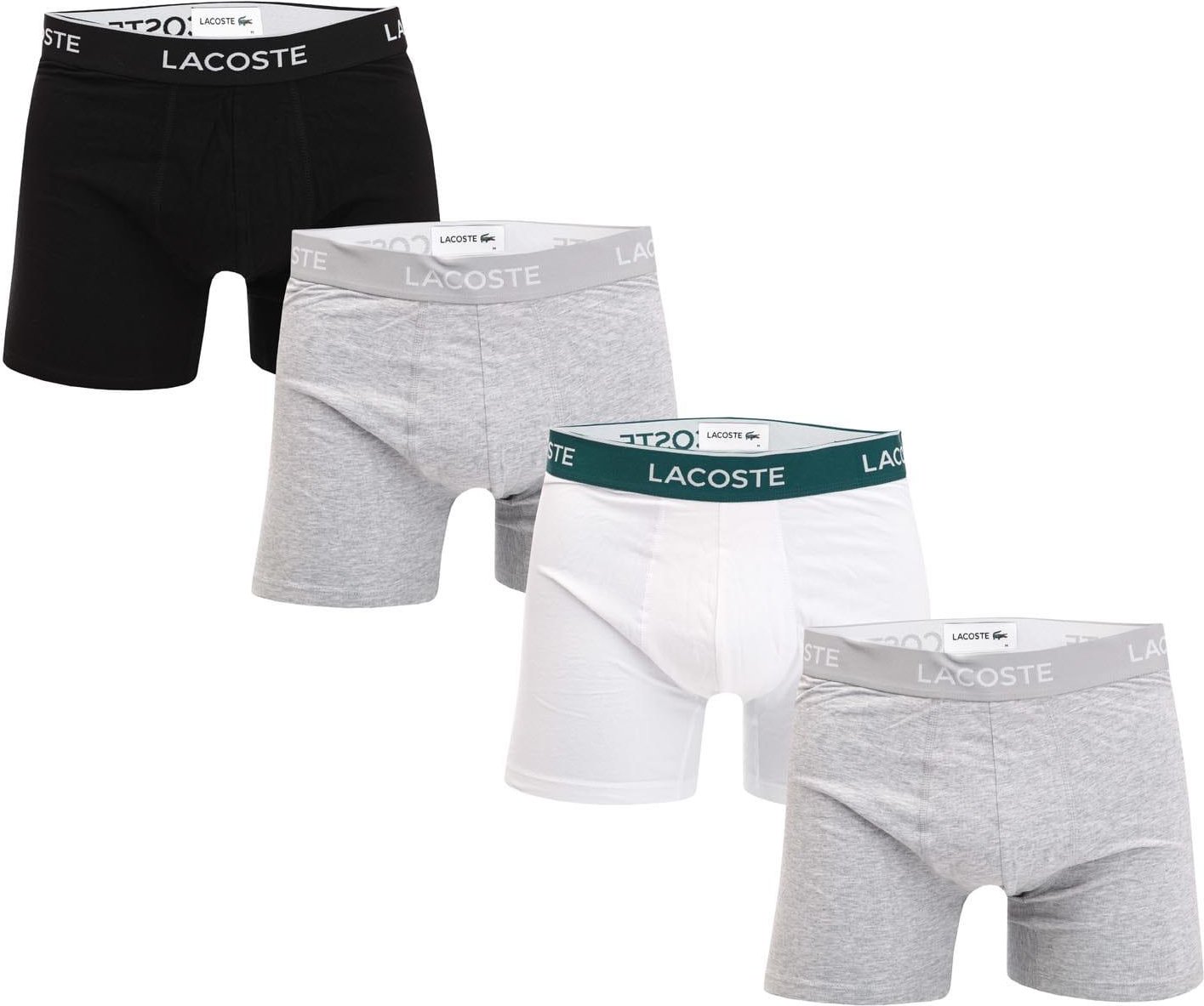 Lacoste - Boxershorts Stretch für Herren(3er-Pack) (Schwarz/Grau/Weiß)