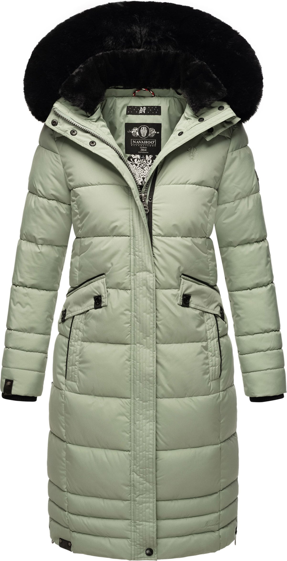 Navahoo Damen Winterjacke Fahmiyaa – Lang, Warm & Funktional mit Kapuze