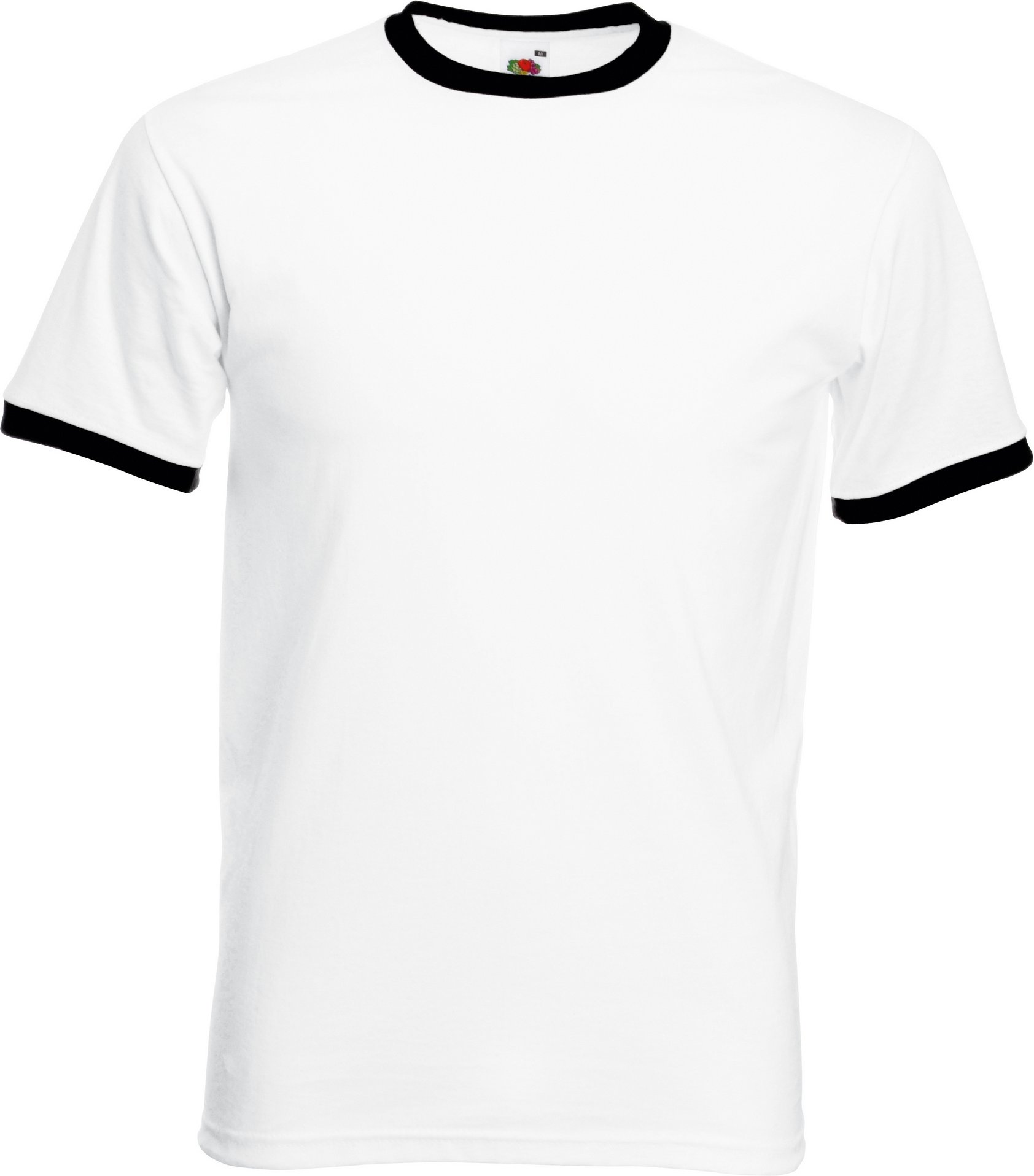 Fruit Of The Loom Herren Ringer T-Shirt (Weiß/Schwarz)