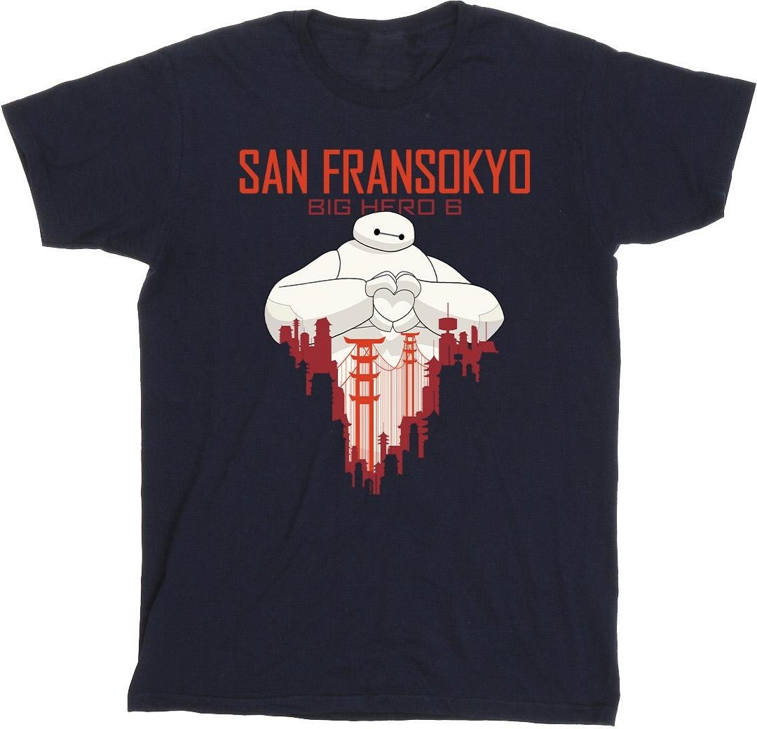 Disney - "Big Hero 6 San Fransokyo" T-Shirt für Herren (Marineblau)