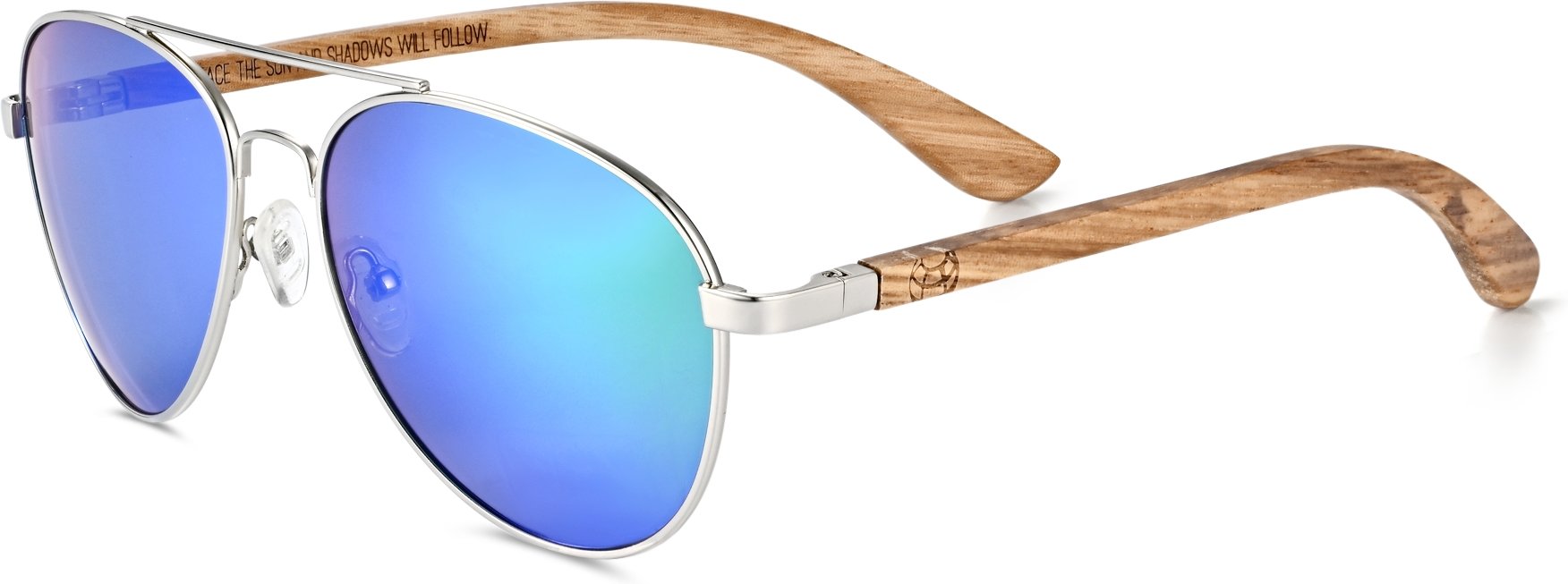 Earth Wood Sayulita Polarisierte Sonnenbrille - Braun/Blau-Grün
