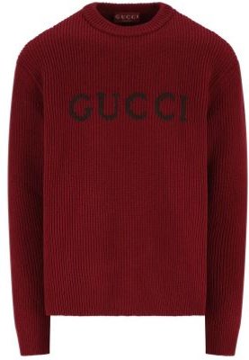 Burgunderfarbener Wollmischpullover