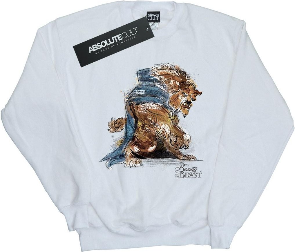 Disney - "Beauty And The Beast Beast Sketch" Sweatshirt für Herren (Weiß)