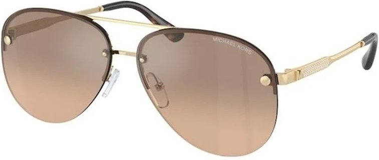 Michael Kors Goldfarbene Metall-Sonnenbrille