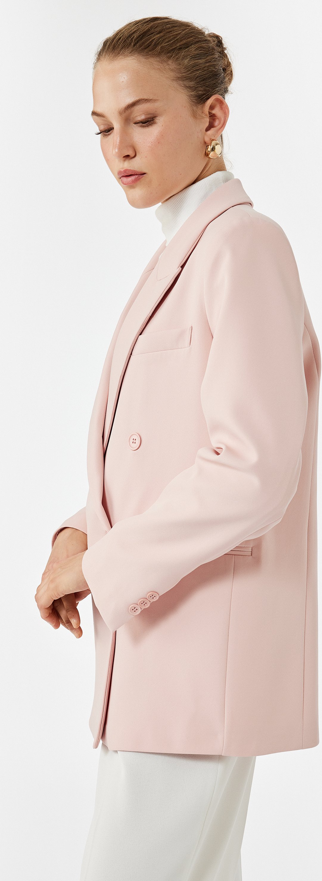 Koton ANZUGSJACKE Koton Oversize Zweireihige Blazerjacke