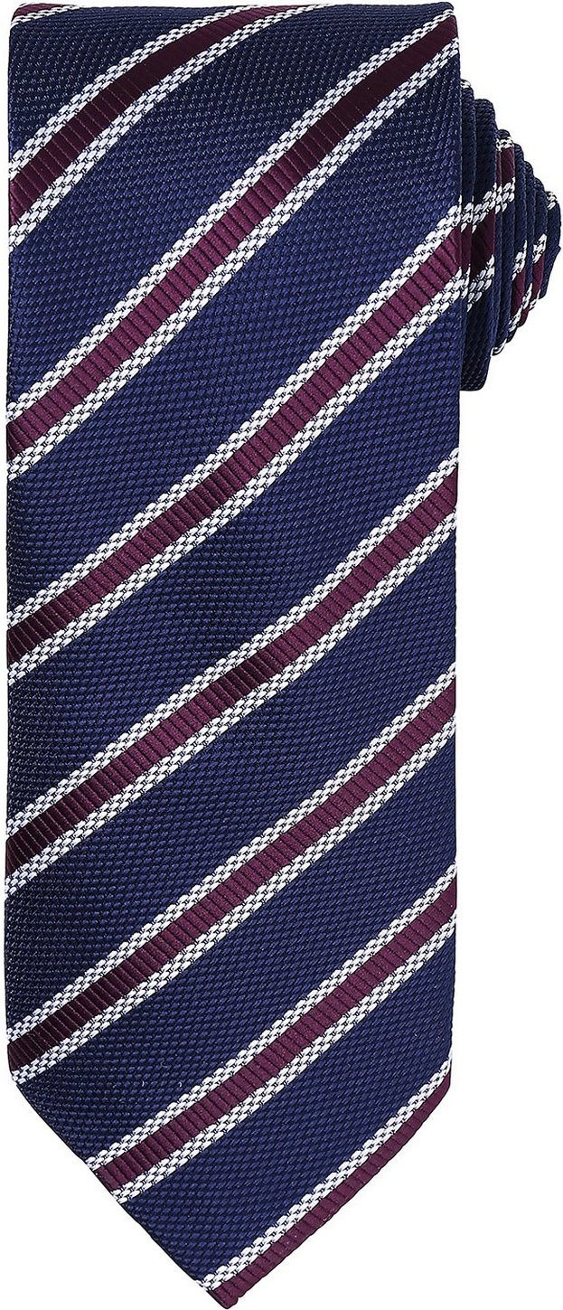 Premier - Krawatte für Herren (Marineblau/Aubergine)