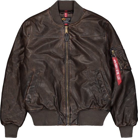 MA-1 Faux Leather Vintage Bomber Jacket