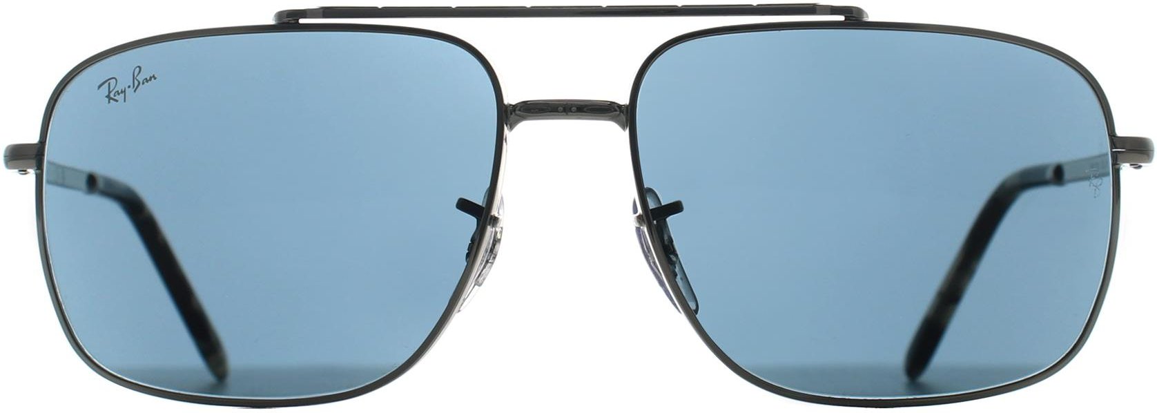 Ray-Ban Rechteck Unisex poliert Silber Blau RB3796