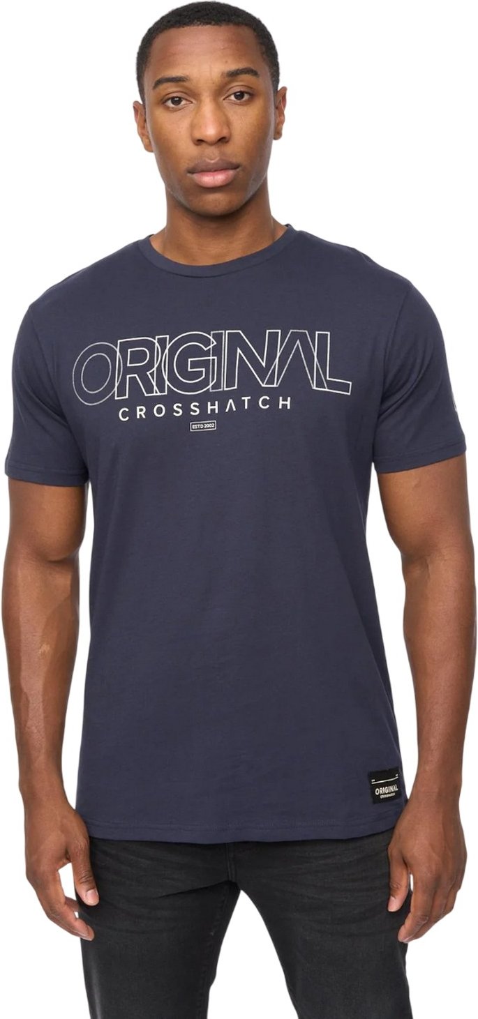 Crosshatch - "Carrimoore" T-Shirt für Herren (Marine)