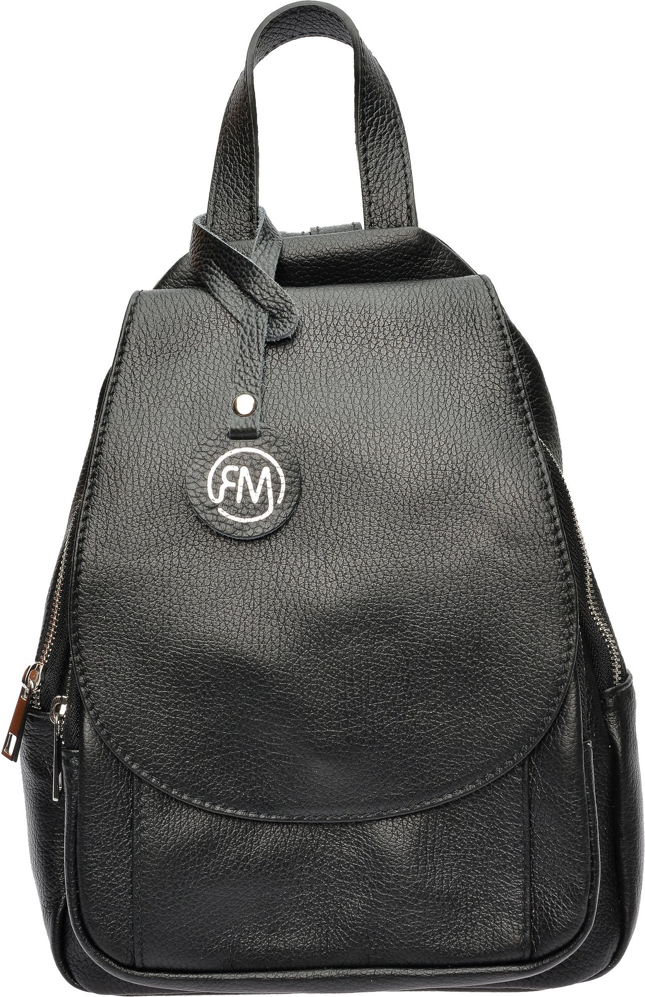 Roberta M Schwarze Ledertasche