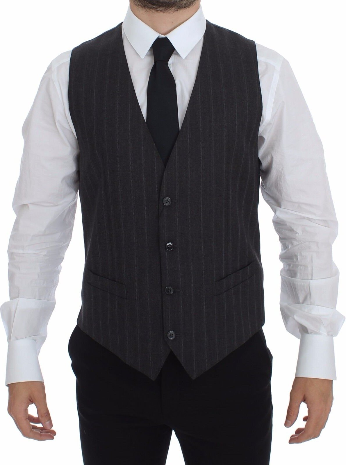 Grau gestreifte Weste