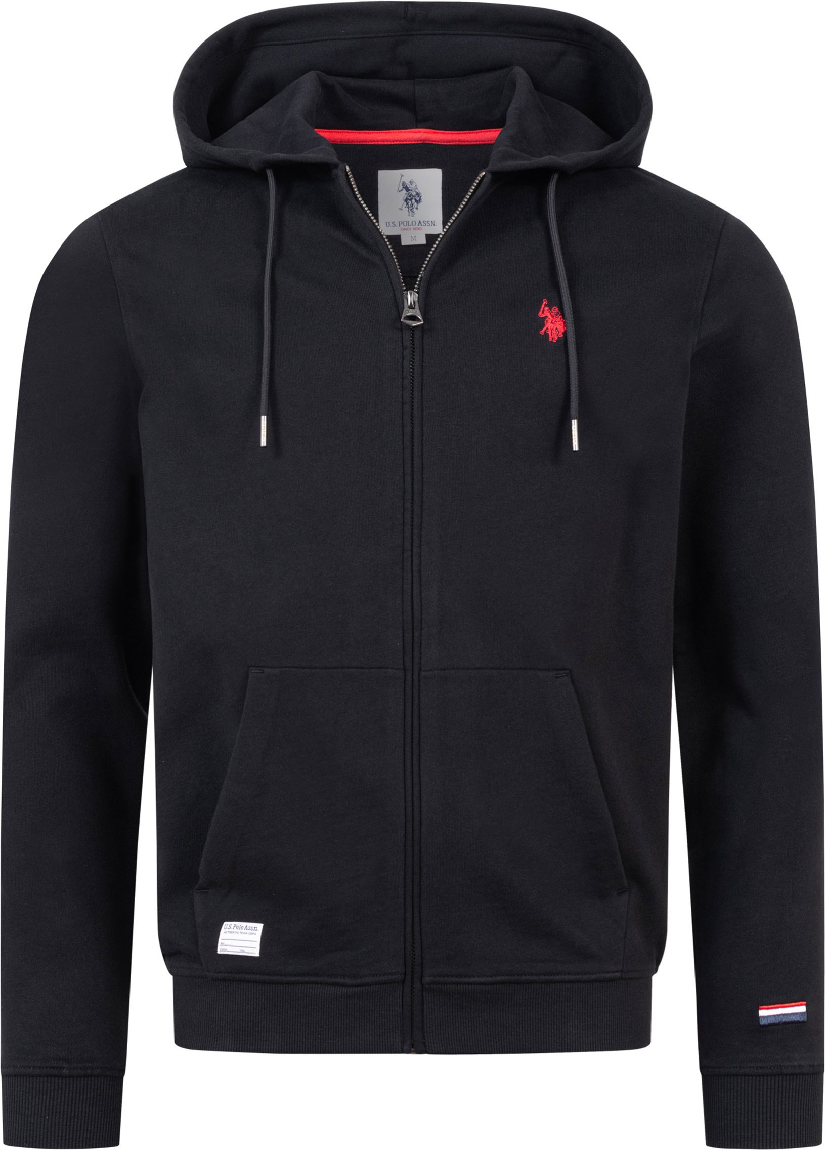 U.S. Polo Assn. Herren Sweatjacke mit Kapuze aus 100 % Baumwolle