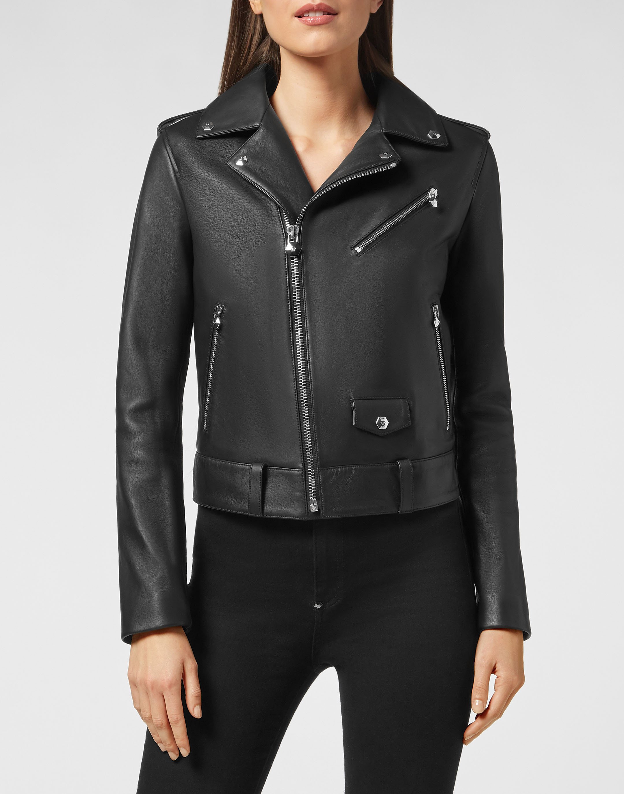 Leder Biker-Jacke