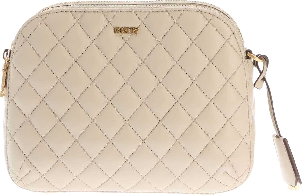 DKNY - "Trina" Kameratasche, Leder, Crossbody (Grau)
