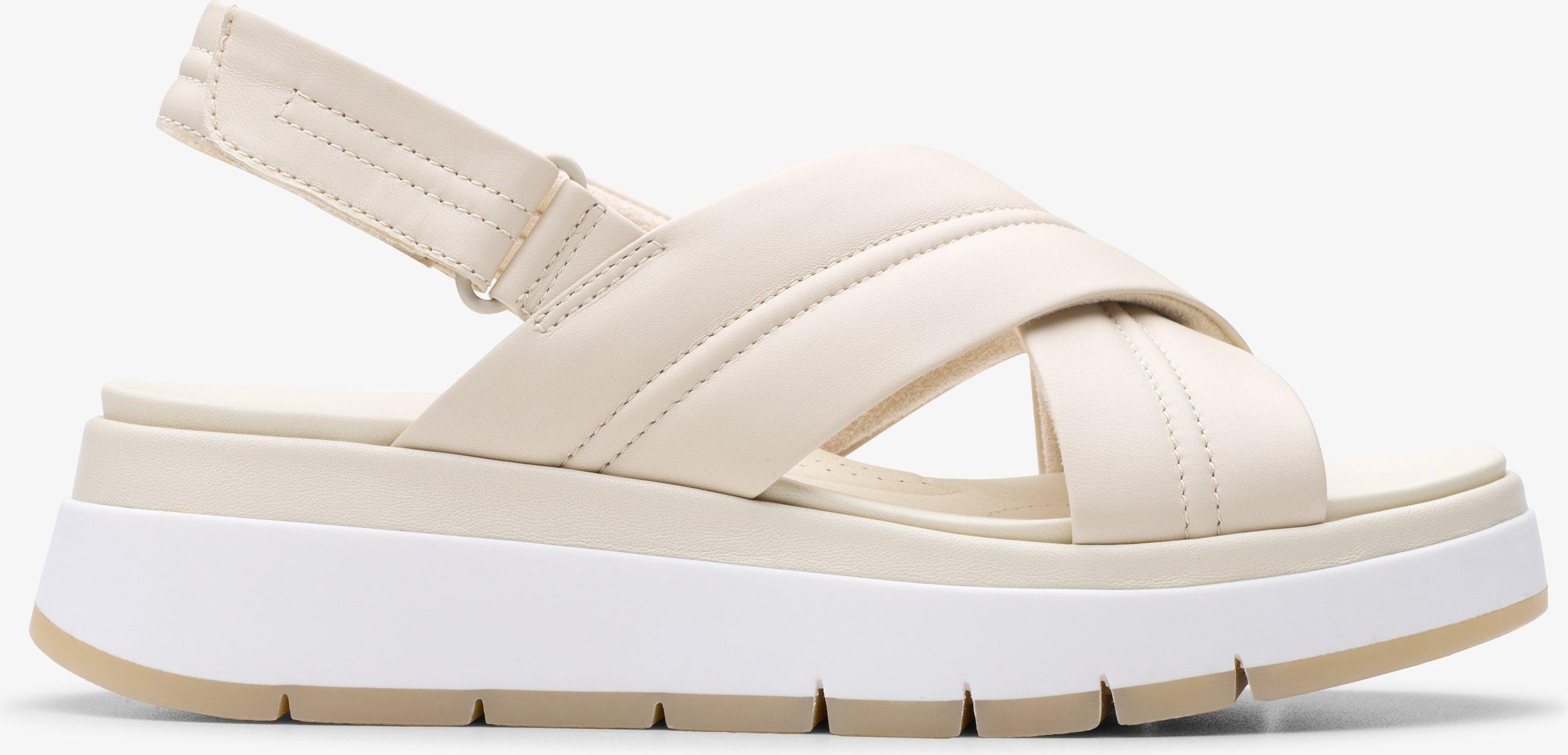 Tuscan Cross Cream Leather Sandalen