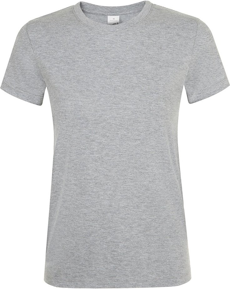 SOLS Damen Regent Kurzarm T-Shirt (Grau meliert)
